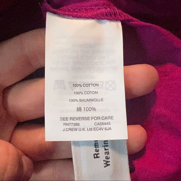 NWT! J. Crew ruffle penny top in magenta - Picture 5 of 13